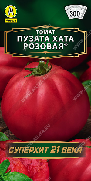 Томат Пузата хата Розовая® 20 шт ц/п Аэлита,  среднеспелый, высокий, до 300 г